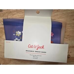 Cat & Jack  Reusable snack bags  2 Count flower and random